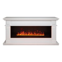 Электрокамин RealFlame Islandia CST1000 WT с очагом 3D Cassette 1000 Black Panel